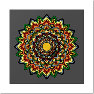 fall mandala Posters and Art